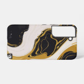 Black and Gold Marble Samsung Galaxyケース (裏面横)