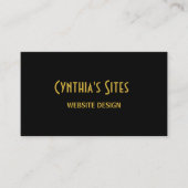 Black and Gold Minimalist 名刺 (正面)