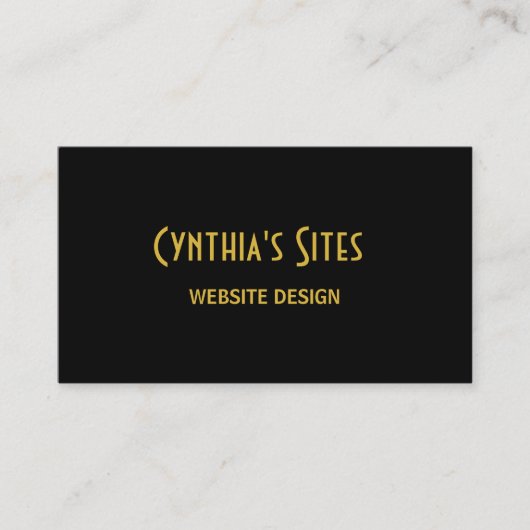 Black and Gold Minimalist 名刺 (正面)