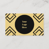 Black and Gold Modern Executive Business Card Temp 名刺 (裏面)
