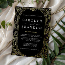 Black and Gold Ornate Elegant Wedding