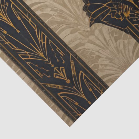 Black and Gold Pattern Decoupage  薄葉紙 (詳細)