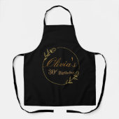Black and Gold Personalized エプロン (正面)