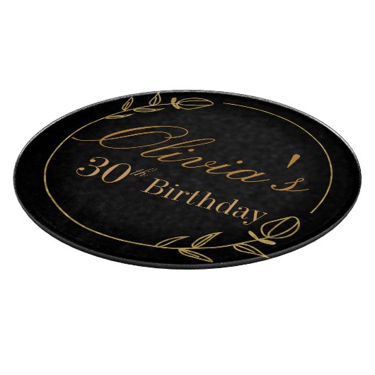 Black and Gold Personalized カッティングボード (角)