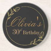 Black and Gold Personalized コースター (正面)