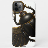 Black and Gold Pharaonic Beetle iPhone Case iPhoneケース (裏面)