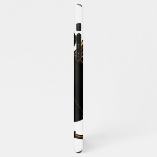 Black and Gold Pharaonic Beetle iPhone Case iPhoneケース (左側)