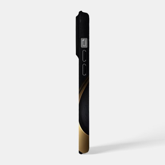 Black and Gold Phone Case iPhoneケース (左側面)