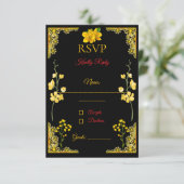 Black and Gold RSVP Card (スタンド正面)