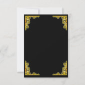 Black and Gold RSVP Card (裏面)