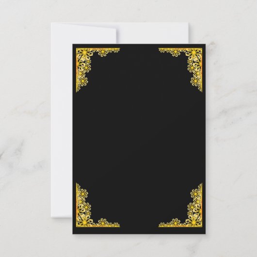 Black and Gold RSVP Card (裏面)