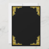 Black and Gold Save the Date Card セーブザデート (裏面)