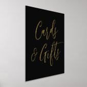 Black and Gold Script Wedding Cards and Gifts 箔ポスター (レイダウン)