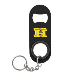 Black and Gold Stainless Keychain Bottle Opener キーホルダー栓抜き