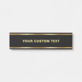 Black And Gold Template Elegant Your Custom Text サインプレート (正面)