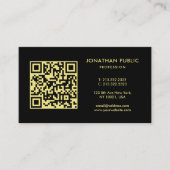 Black And Gold Template QR Code Company Logo 名刺 (正面)