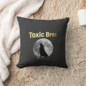 Black and Gold Toxic Bro's pillow クッション (ブランケット)
