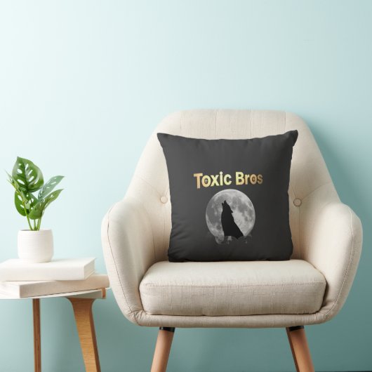 Black and Gold Toxic Bro's pillow クッション (椅子)