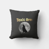 Black and Gold Toxic Bro's pillow クッション (正面)