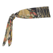 Black and Gold Traditional Japanese Kimono Floral  タイヘッドバンド (回転270)