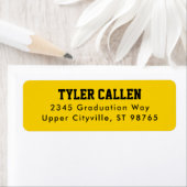 Black and Gold Varsity Graduation Address ラベル (インサイチュ)