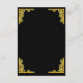 Black and Gold Wedding Enclosure Card エンクロージャーカード (裏面)