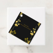 Black and Gold Wedding Favor Tag フェイバータグ (インサイチュ)