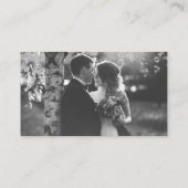 Black and Gold Wedding Photo Album Sharing QR Code エンクロージャーカード (裏面)