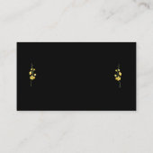 Black and Gold Wedding Place Card プレイスカード (裏面)