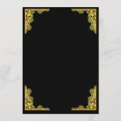 Black and Gold Wedding Program プログラム (裏面)