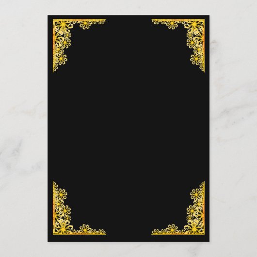 Black and Gold Wedding Program プログラム (裏面)