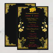 Black and Gold Wedding Program プログラム (正面/裏面)