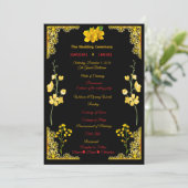 Black and Gold Wedding Program プログラム (スタンド正面)