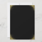Black and Gold Wedding Thank You Card | Elegant サンキューカード (裏面)