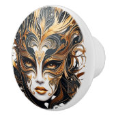 Black and Gold Woman Ceramic Knobs セラミックノブ (右)