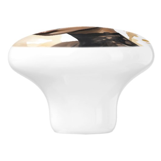 Black and Gold Woman Ceramic Knobs セラミックノブ (側面)