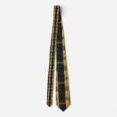 Black and Gold/Yellow Plaid Pattern Necktie Tie ネクタイ (裏面)