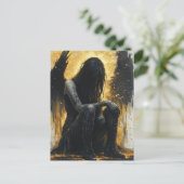 Black and Golden Details Angel ポストカード (スタンド正面)