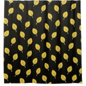 Black and Golden Yellow Leaves  シャワーカーテン (正面)