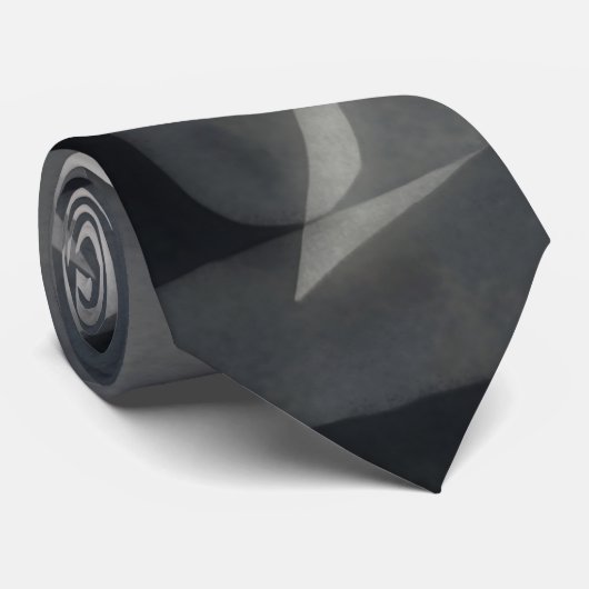 Black and Gray Abstract Artsy Tie ネクタイ (ロール)