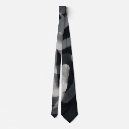 Black and Gray Abstract Artsy Tie ネクタイ (裏面)