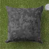 Black And Gray Abstract Graphic Art Design アウトドアクッション (芝生)