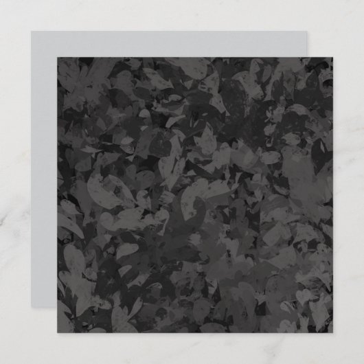 Black And Gray Abstract Graphic Art Design カード (正面/裏面)