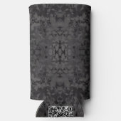 Black And Gray Abstract Graphic Art Design スリム缶クーラー (裏面)