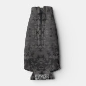 Black And Gray Abstract Graphic Art Design ボトルクーラー (裏面)