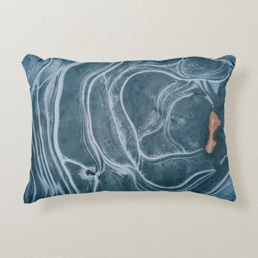 Black and gray abstract painting アクセントクッション (正面)