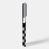Black and Gray Checkered Striped Personalized Case-Mate iPhoneケース (裏面 / 右)