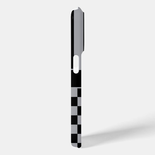 Black and Gray Checkered Striped Personalized Case-Mate iPhoneケース (裏面 / 右)