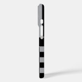 Black and Gray Checkered Striped Personalized Case-Mate iPhoneケース (裏面 / 左)