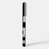 Black and Gray Checkered Striped Personalized Case-Mate iPhoneケース (裏面 / 右)